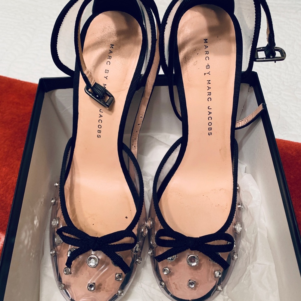 Marc Jacobs lucite and black shoe